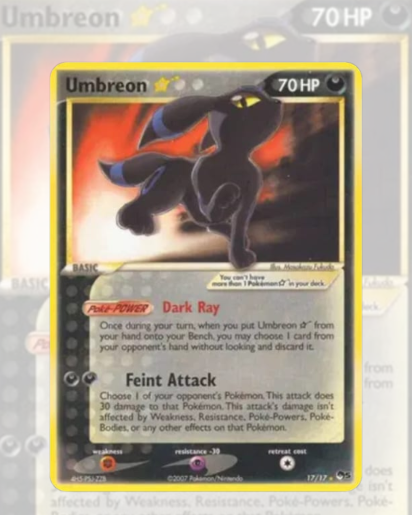 3. Umbreon Gold Star POP Series 5 – Ultra Rare – 17 Normal
